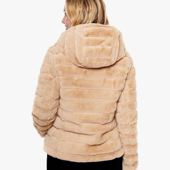 Be Boundless Women’s Water Resistant Faux Fur Jacket Knit Reversible Medium - Picture 4 of 11